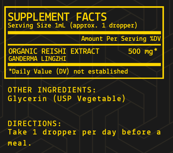 Reishi Liquid Extract | Organic | USA-Grown
