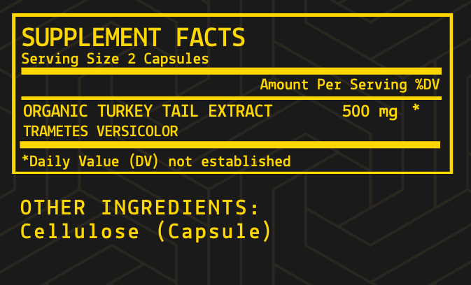 Turkey Tail Extract Capsules | Organic | USA-Grown
